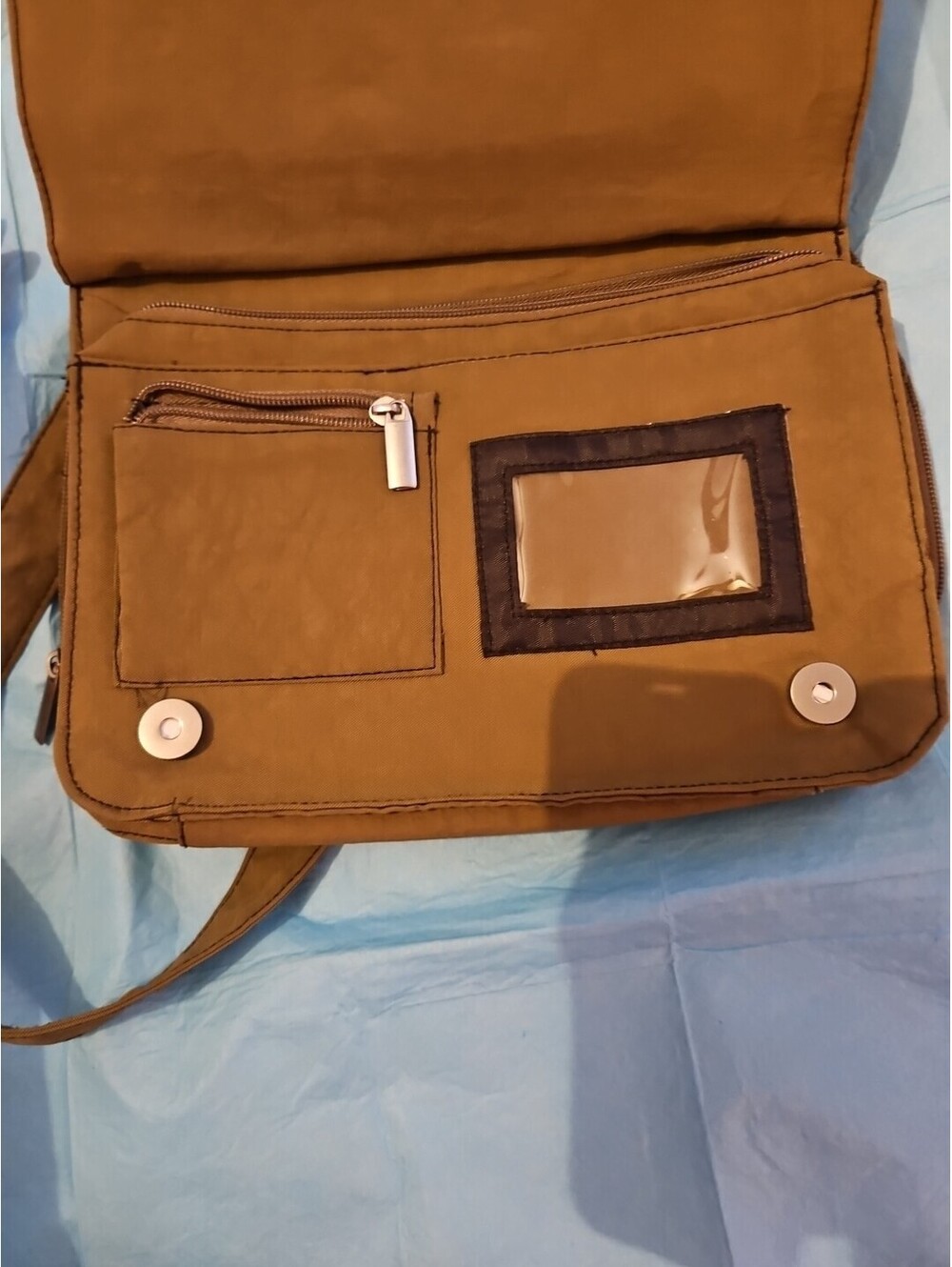 Canvas Messenger Bag Hobo Crossbody Bags with Multiple Pockets 11×8 Inches - Picture 9 of 9